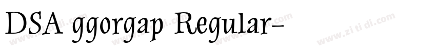 DSA ggorgap Regular字体转换